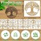 16PCS Tree of Life Painting Stencils Set – 6×6 Inch Reusable Layering Templates for Wood, Wall, Window, Floor, Scrapbooking, Card Making & DIY Art Decor